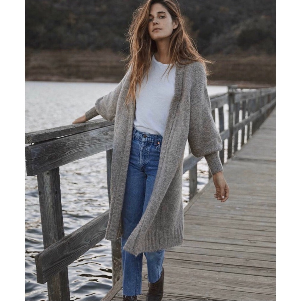 Christy Dawn Frankie Cardigan Grey Knit